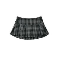 ราคา Low Rise Plaid Pleated Buttoned Mini A-Line Skirt (1128044183)