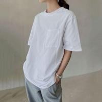 ราคา Short-Sleeve Crewneck Pocketed Plain T-Shirt (1128532104)