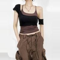 ราคา Set: Short-Sleeve Off-Shoulder Plain Crop Top + Cami Top (1128580663)