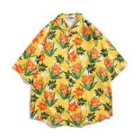 ราคา Elbow-Sleeve Floral Print Button-Up Shirt (1128600151)