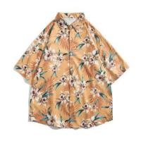 ราคา Elbow-Sleeve Floral Print Button-Up Shirt (1128600212)