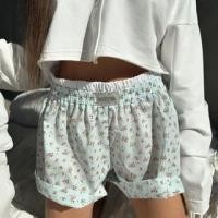 ราคา Elastic Waist Floral Print Shorts (1128606938)