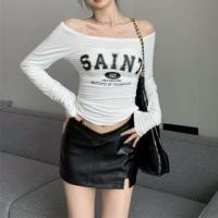 ราคา Long-Sleeve Scoop Neck Lettering Print T-Shirt (1128328737)