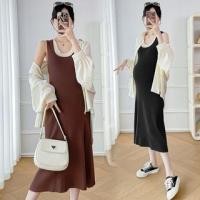 ราคา Maternity Mock Two-Piece Sleeveless Two Tone Midi Dress (1128644708)