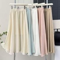 ราคา Asymmetrical Plain A-Line Skirt in 6 Colors (1128885395)