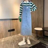 ราคา Pocket Detail Denim Midi Dungaree Dress (1128999380)