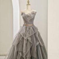 ราคา Ruched Lace Panel Mesh A-Line Tube Evening Gown (1129036486)