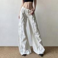 ราคา Low Rise Plain Zip-Detail Loose-Fit Wide-Leg Jeans (1129041558)