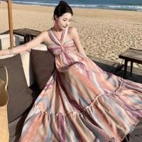 ราคา Sleeveless Striped Maxi A-Line Dress (1127065889)