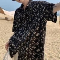 ราคา Elbow-Sleeve Floral Print Button-Up Shirt (1129065044)