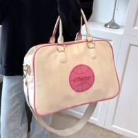 ราคา Lettering Print Faux Leather Carryall Bag (1129077139)