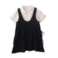ราคา Plain Ruffle Button-Up Blouse / Plain Drawstring A-Line Dress (1103086695)