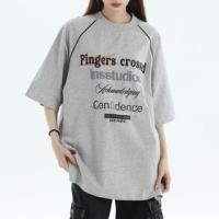 ราคา Couple Matching Short-Sleeve Crew Neck Lettering T-Shirt (1129116789)