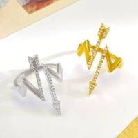 ราคา Heartbeat Arrow Rhinestone Alloy Open Ring (1129141804)