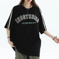 ราคา Couple Matching Short-Sleeve Crew Neck Lettering T-Shirt (1129116637)
