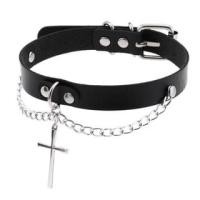 ราคา Cross Alloy Pendant Faux Leather Choker (Various Designs) (1129143457)