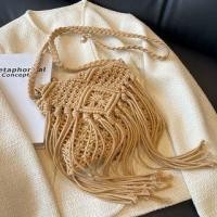 ราคา Fringed Woven Crossbody Bag (1123526750)