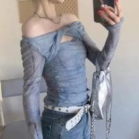 ราคา Long-Sleeve Off Shoulder Cutout Top (1129217962)