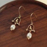 ราคา Faux Pearl Drop Earring C-67 - 1 Pair - Gold & Off-White - One Size (1129243094)