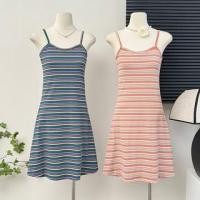 ราคา Sleeveless Striped A-Line Mini Dress (1129273784)