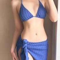ราคา Set: Halter Dotted Bikini Top + Bottom + Cover Up Skirt (1129170384)