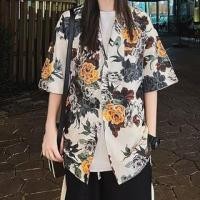 ราคา Elbow-Sleeve Floral Print Shirt (1129458616)