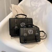 ราคา Embroidered Studded Faux Leather Satchel Backpack (1129539608)
