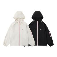 ราคา Lettering Embroidered Contrast Trim Hooded Zip-Up Jacket (1127252680)