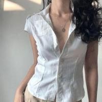 ราคา Short-Sleeve Pocketed Plain Shirt (1129554727)