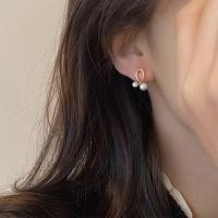 ราคา Faux Pearl Stud Earring 1 Pair - Off-White - One Size (1129601709)