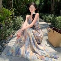 ราคา Halter Patterned Maxi Sundress (1129612356)
