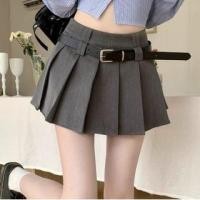 ราคา High Rise Accordion Pleat A-line Mini Skirt With Inset Shorts & Belt (1129685652)