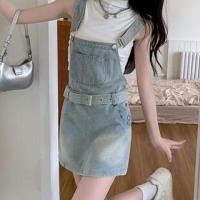 ราคา Pocket-Detail A-Line Denim Jumper Dress (1129716230)