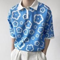 ราคา Elbow-Sleeve Floral Print Polo Shirt (1113658623)