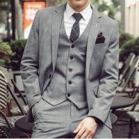 ราคา Set: Plaid Blazer + Dress Pants + Vest (1107934791)