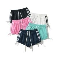 ราคา Low Waist Striped Side-Drawstring Mini Sweat Shorts (1129834622)