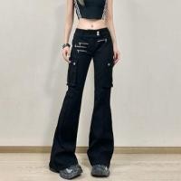 ราคา Low Waist Zip-Detail Slim-Fit Boot-Cut Jeans (1129853849)