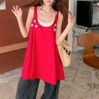 ราคา Sleeveless Scoop Neck Mock Two Piece Mini A-Line Dress (1129862564)