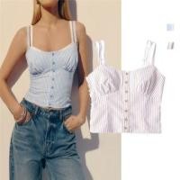 ราคา Mock Two-Piece Sleeveless Button-Up Crop Top (1129869934)