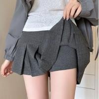 ราคา Mid Rise Panel Accordion Pleat A-line Sports Mini Skirt With Inset Shorts (1129872416)