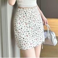 ราคา Animal Cartoon Print High Waist Sheath A-line Mini Skirt With Inset Shorts (1129872482)