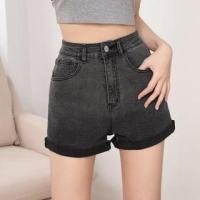 ราคา High Waist Gradient Washed Denim Shorts (1130014723)