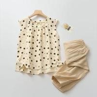 ราคา Pajama Set: Crew Neck Dotted Tank Top + Plain Cropped Pants (1130012008)