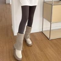 ราคา High Waist Plain Fleece-Lined Leggings (1126916376)