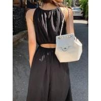ราคา Halter Plain Cutout Midi A-Line Dress (1130062029)