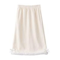 ราคา Fluffy Trim Bow-Accent Midi A-Line Skirt (1109196158)