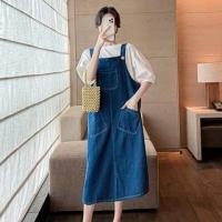 ราคา Pocket Detail Denim Midi Overall Dress (1127439359)