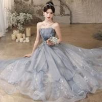 ราคา Butterfly Patterned Pleated Panel Mesh A-Line Tube Evening Gown (1126412013)