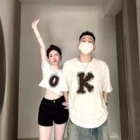 ราคา Couple Matching Short-Sleeve "OK" Lettering Print Tee / Crop Tee (Various Design) (1130221561)