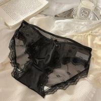 ราคา Floral Lace Trim Bikini Panties (1130328389)